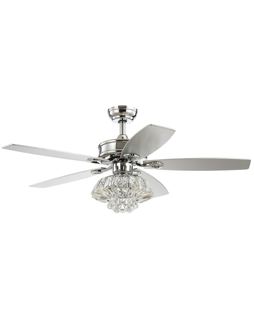 Jonathan Y Kate 48in 3-light Glam Crystal Drum Led Ceiling Fan With Remote