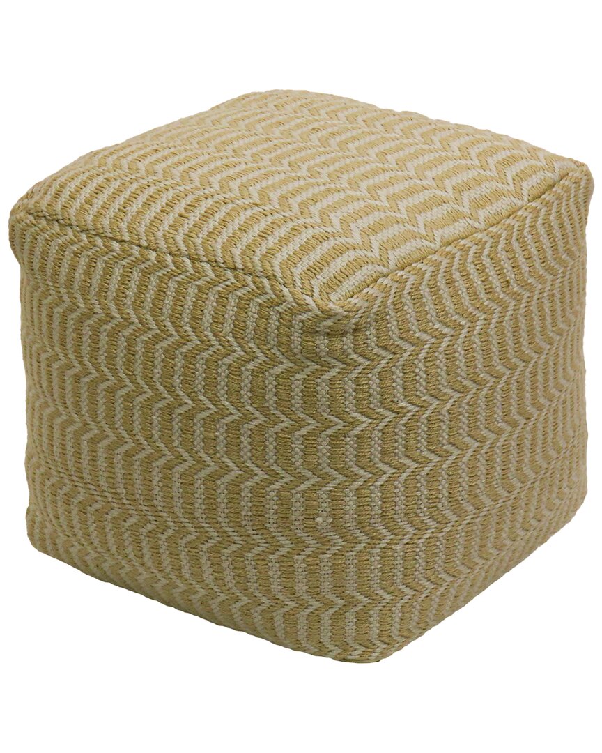 National Tree Company 16in Hand Woven Pouf Ottoman In Tan