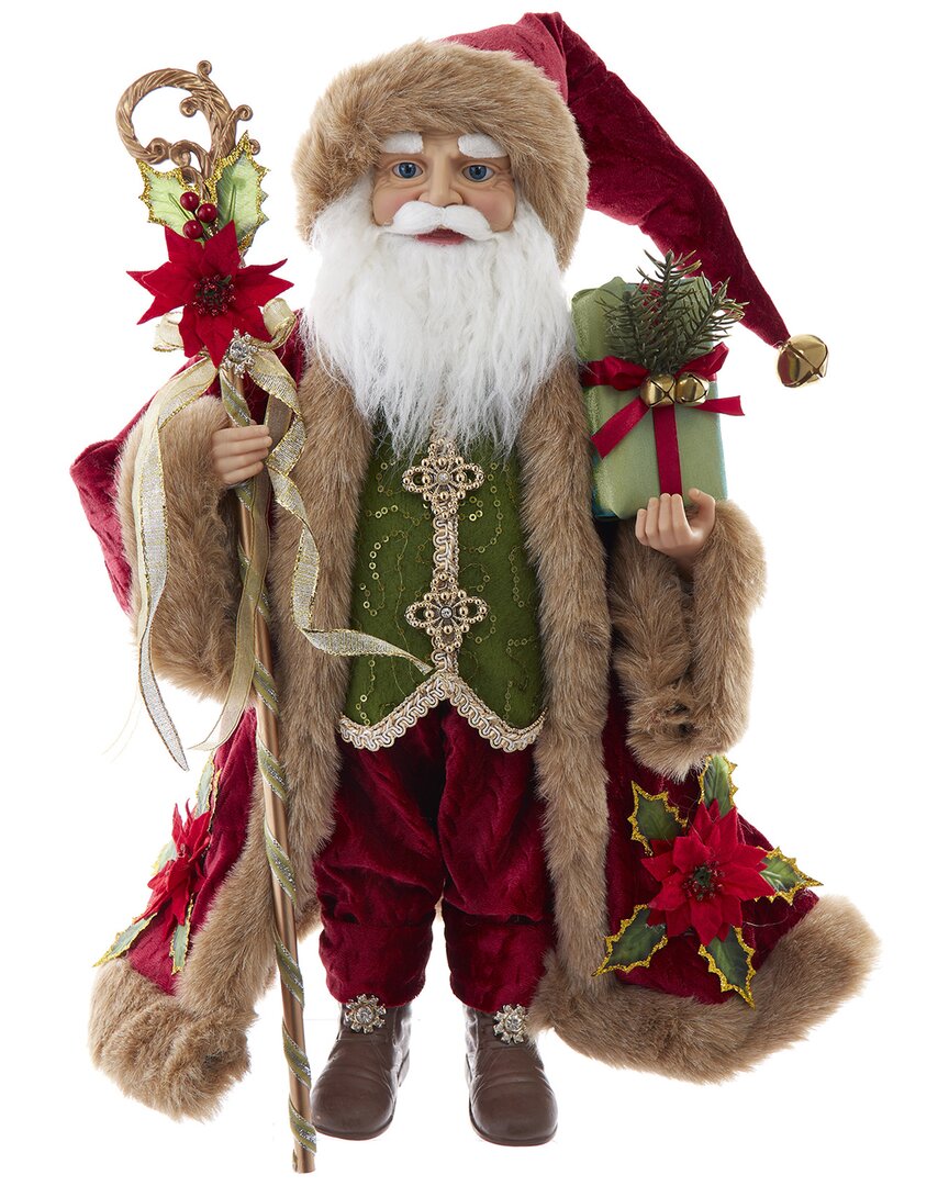 Kurt Adler 18-inch Kringles Elegant Red Santa In Multi