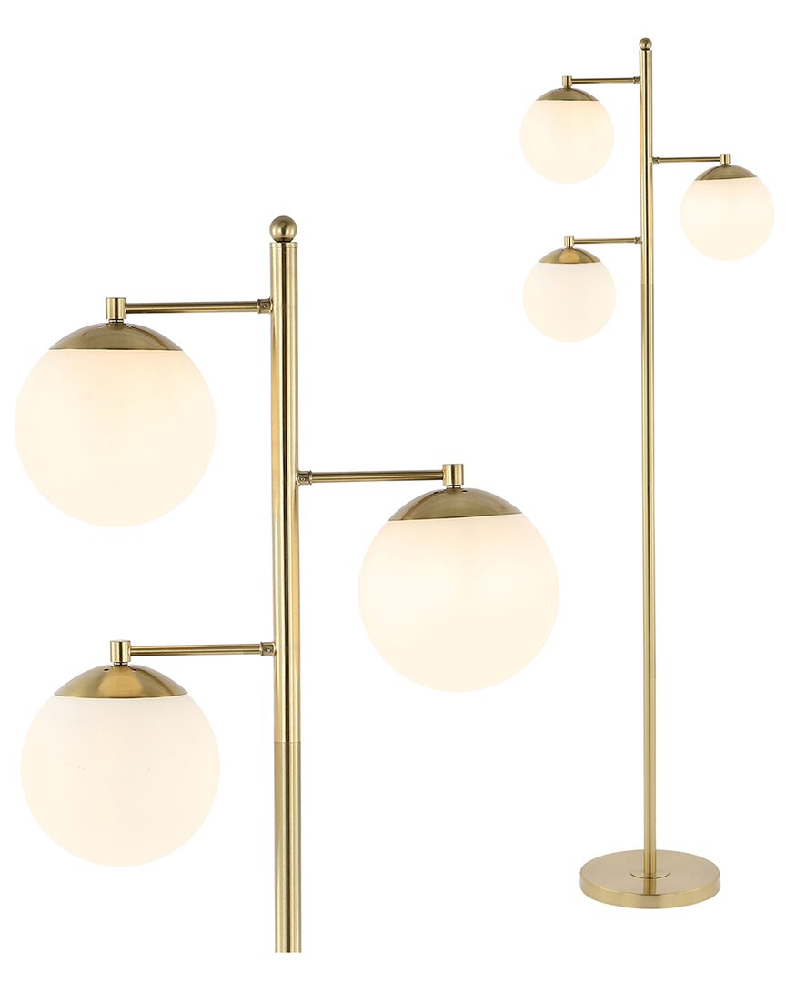 Jonathan Y Ellie 66in 3-light Modern Vintage Iron Led Floor Lamp In Gold