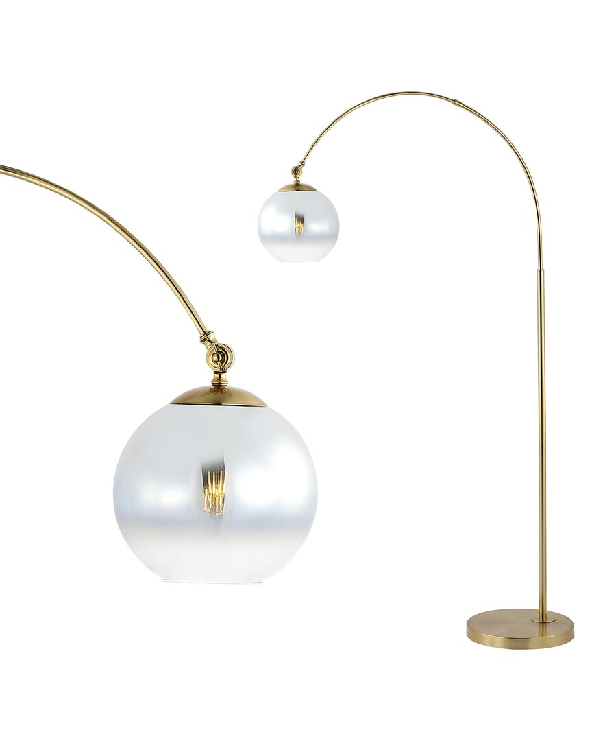 Jonathan Y Nora 71in Coastal Vintage Iron Led Floor Lamp In Gold