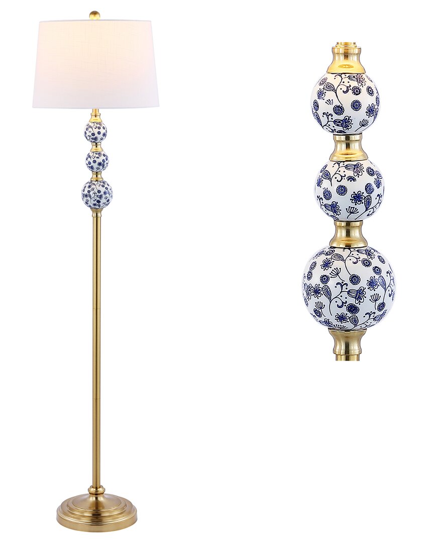 Jonathan Y Tavira 62in Classic Midcentury Iron Led Floor Lamp In Gold