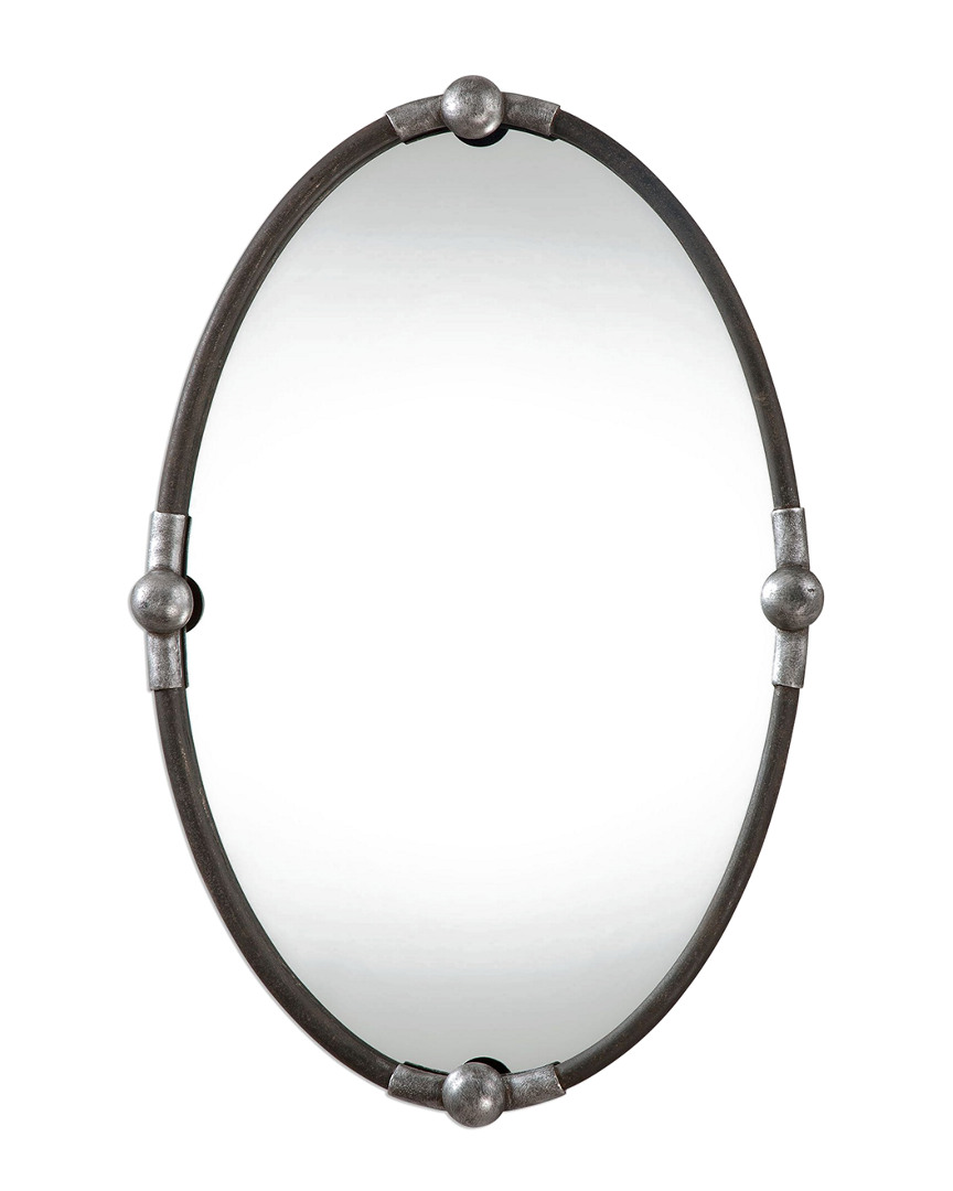 Uttermost Carrick Black Oval Mirror In Multi