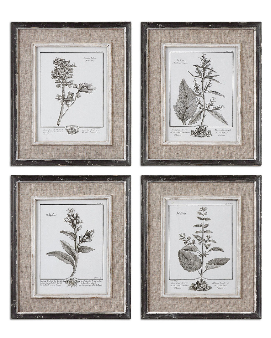 Shop Uttermost Set Of 4  Casual Grey Study Framed Art