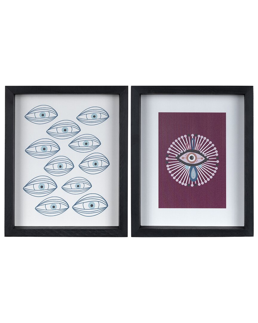 Stratton Home Decor Set Of 2 Eyes On You Framed Wall Art In Multi