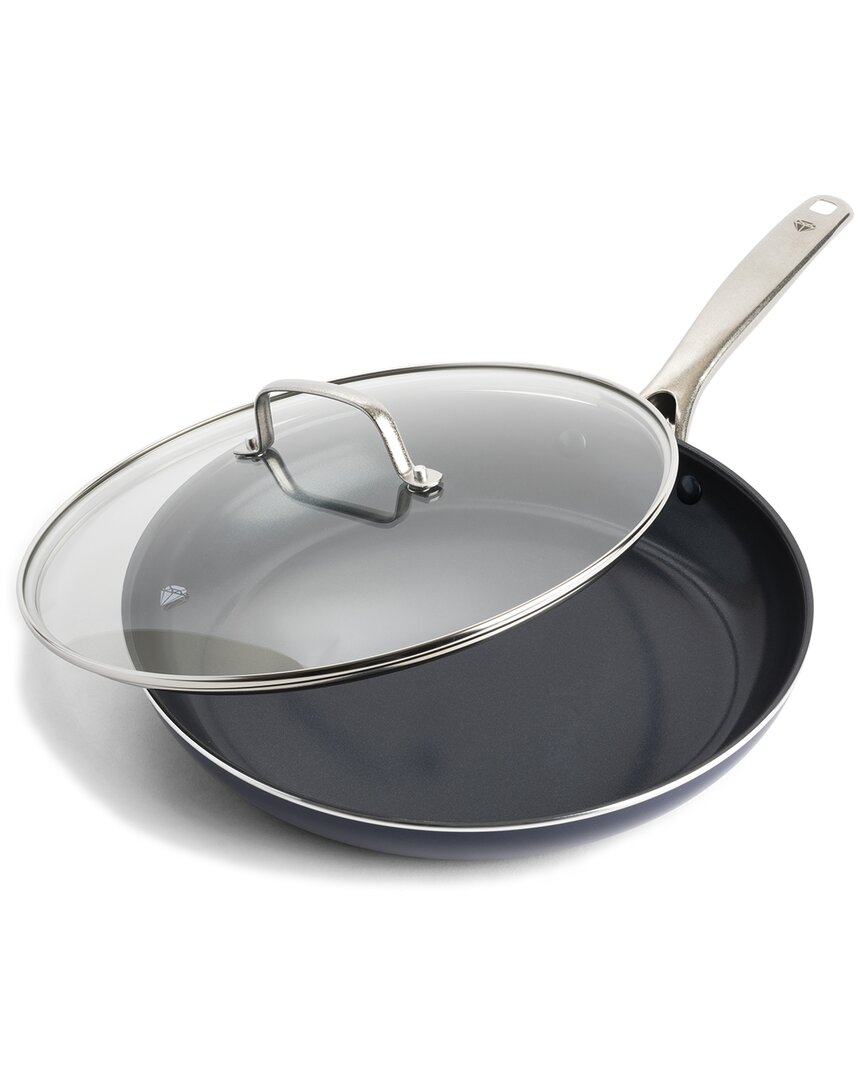 Blue Diamond Ceramic Non-stick Covered Skillet With Lid 12in In Blue