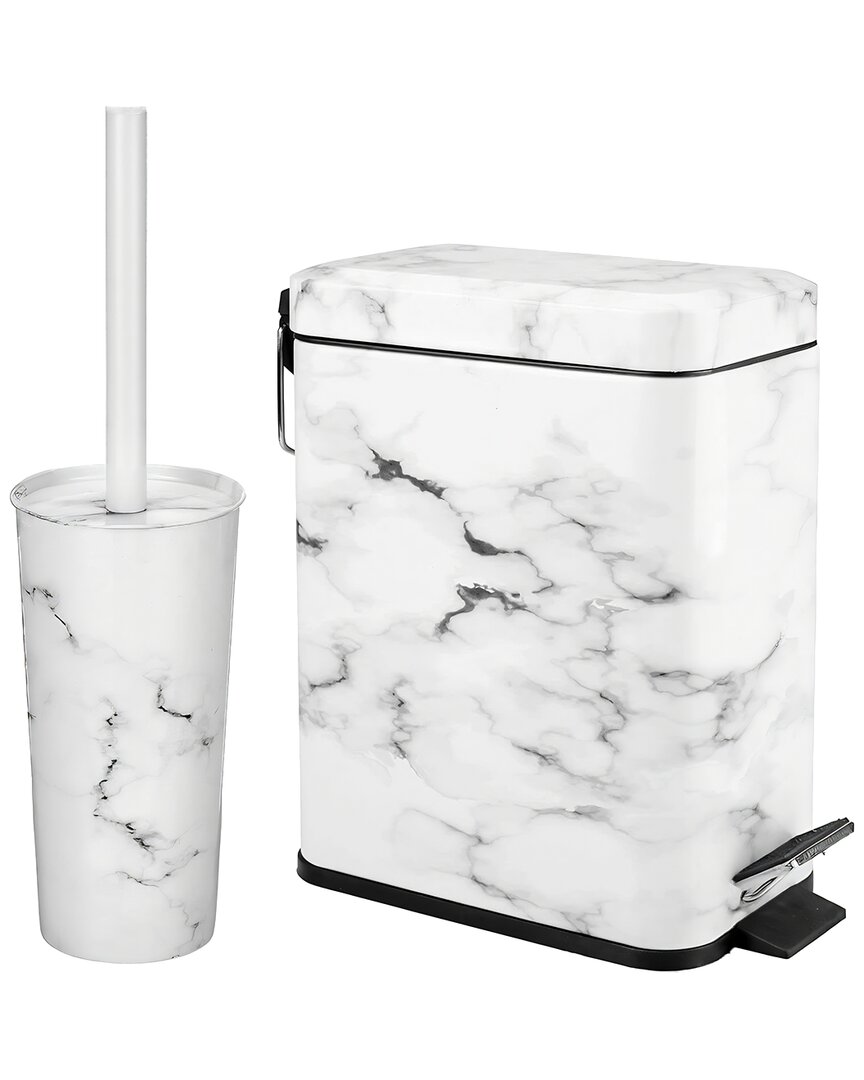 M DESIGN M DESIGN SET OF 2 ROUND STEP CAN 5L WITH BOWL BRUSH 