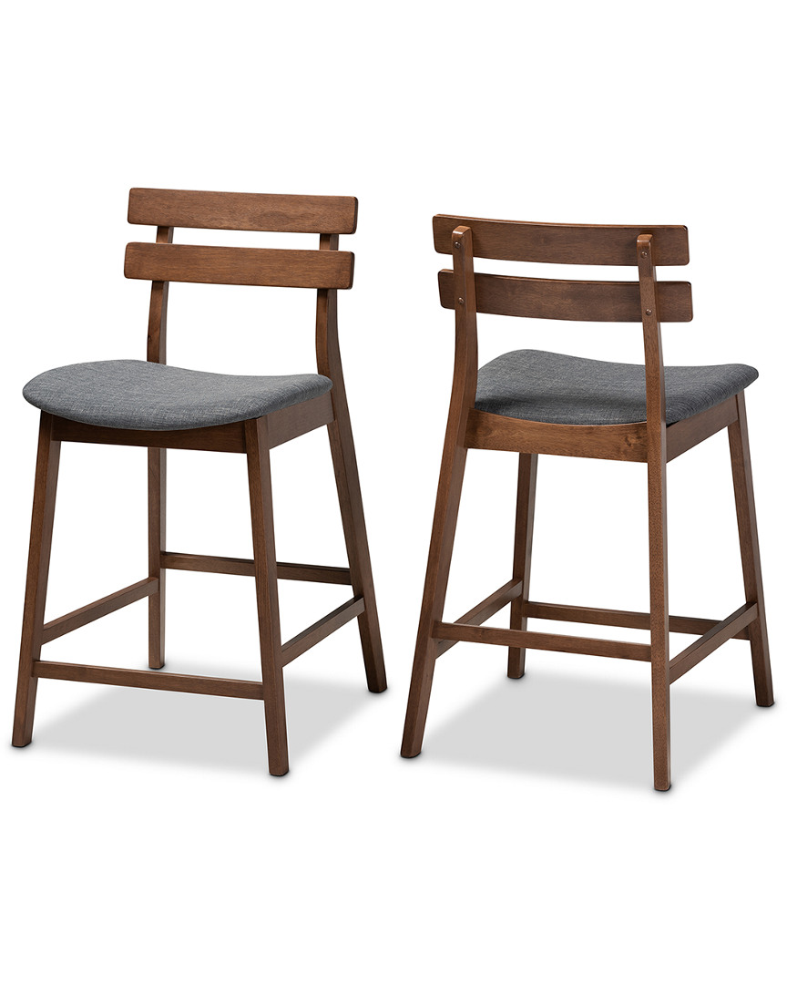 Baxton Studio Larine 2pc Counter Stool Set