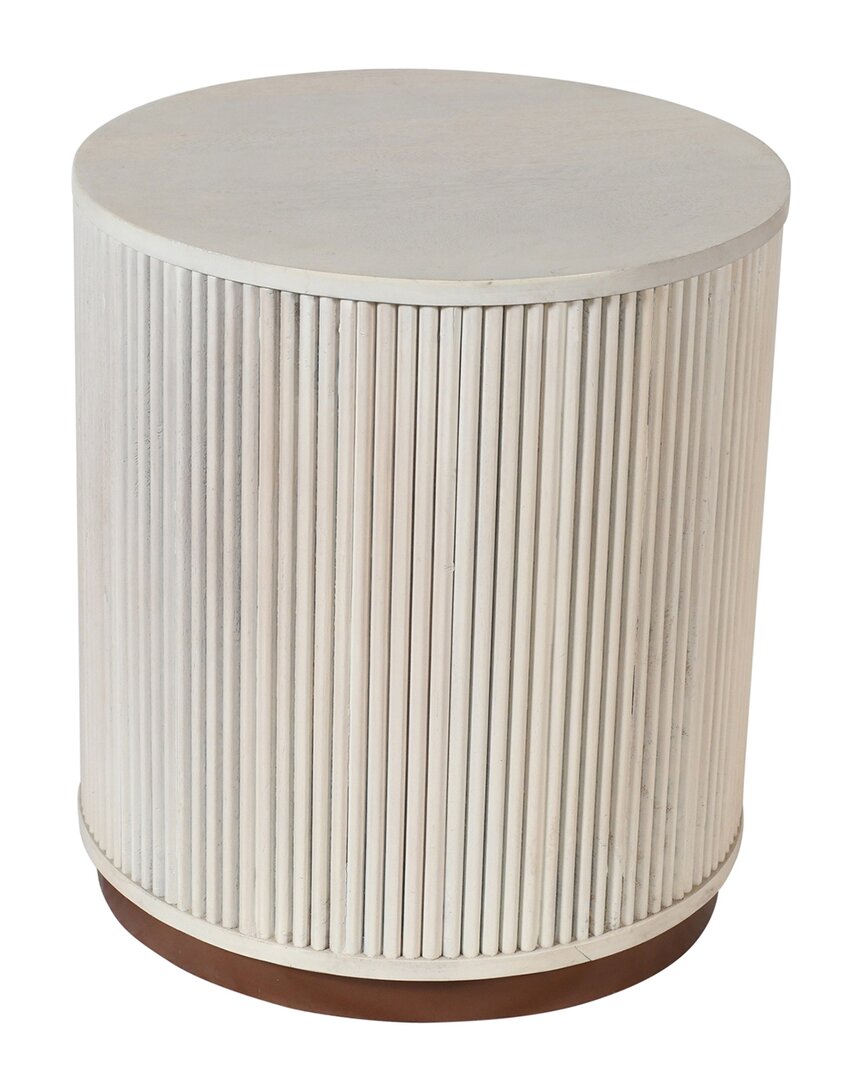 Lr Home Eames Side Table With Hidden Storage In Neutral