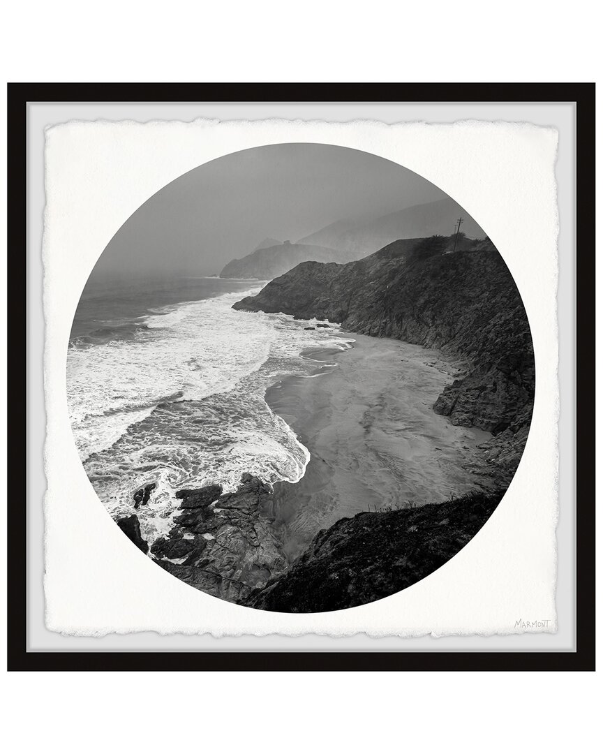 Marmont Hill White Waves Framed Print In Multicolor