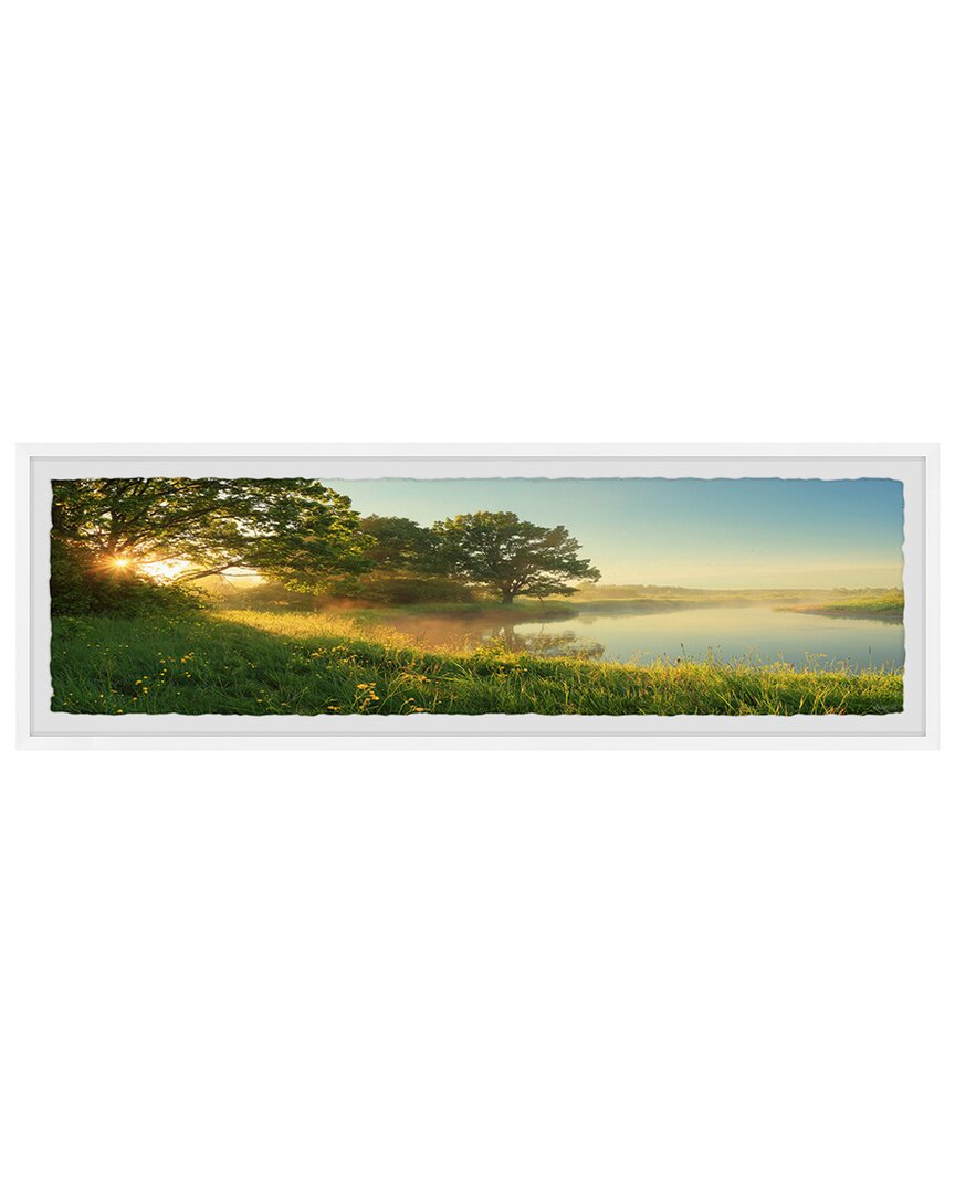 Marmont Hill Sunset Over The River Framed Print In Multicolor