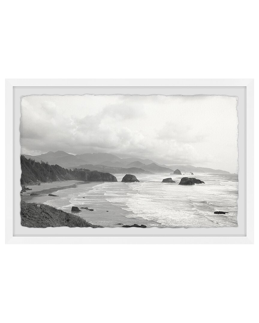 Marmont Hill Wide Beach Framed Print Wall Art In Multicolor