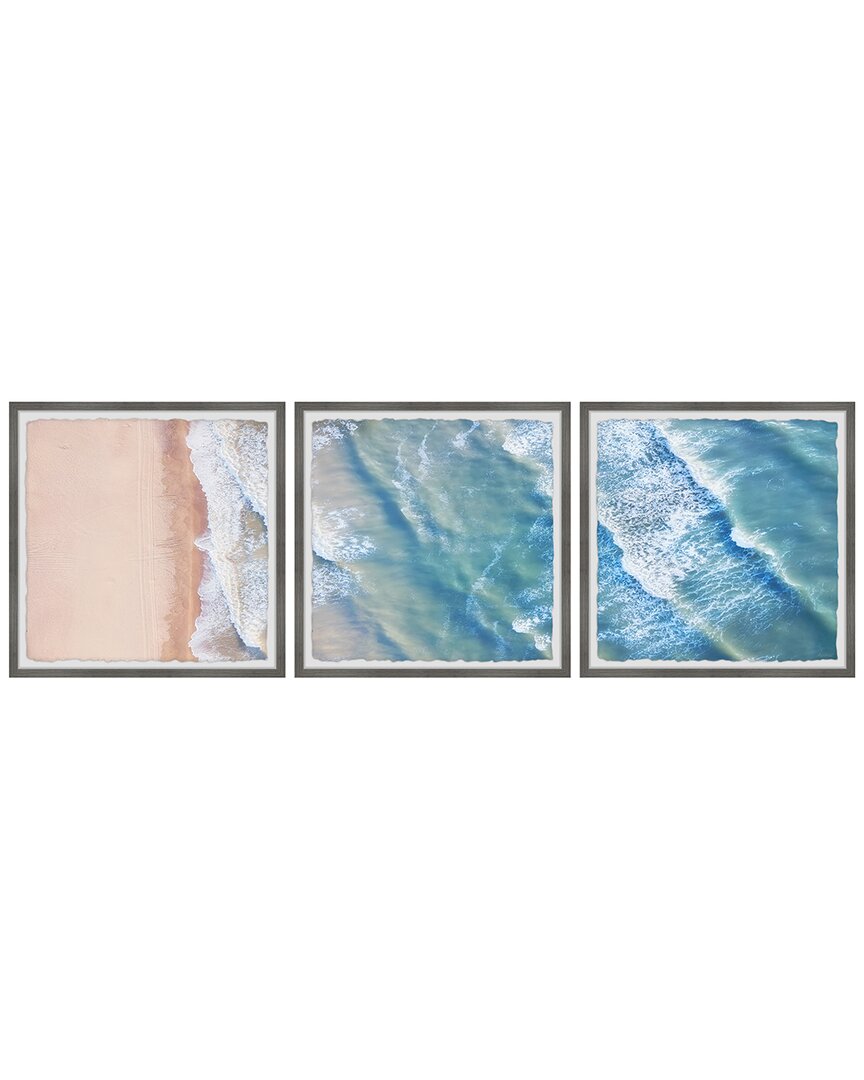 Marmont Hill Happiness Comes In Waves Triptych Wall Art In Multicolor
