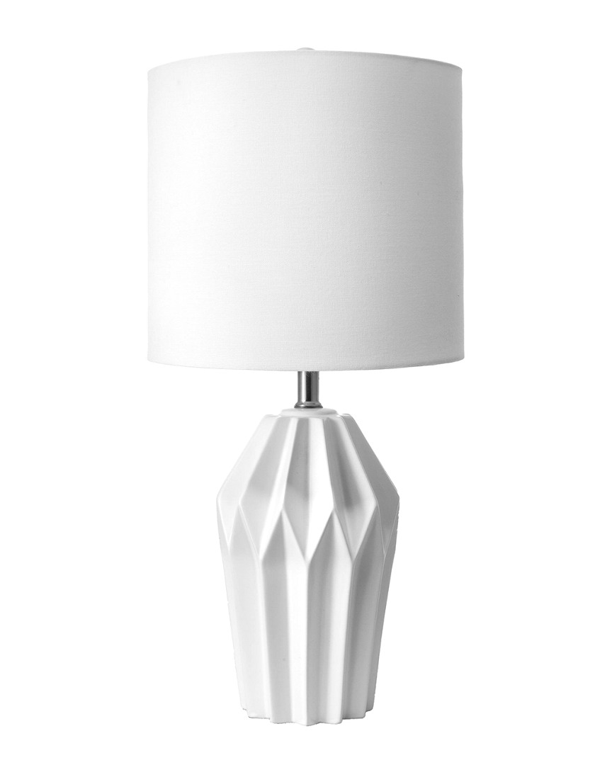 Nuloom 24in Cassie Ribbed Ceramic Linen Shade Table Lamp