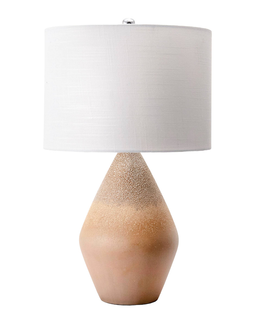 Nuloom 24in Ombre Ola Glass Vase Linen Shade Table Lamp