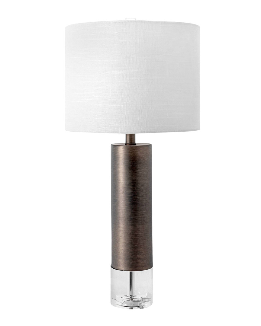 Nuloom 28in Lola Modern Metal Linen Shade Table Lamp