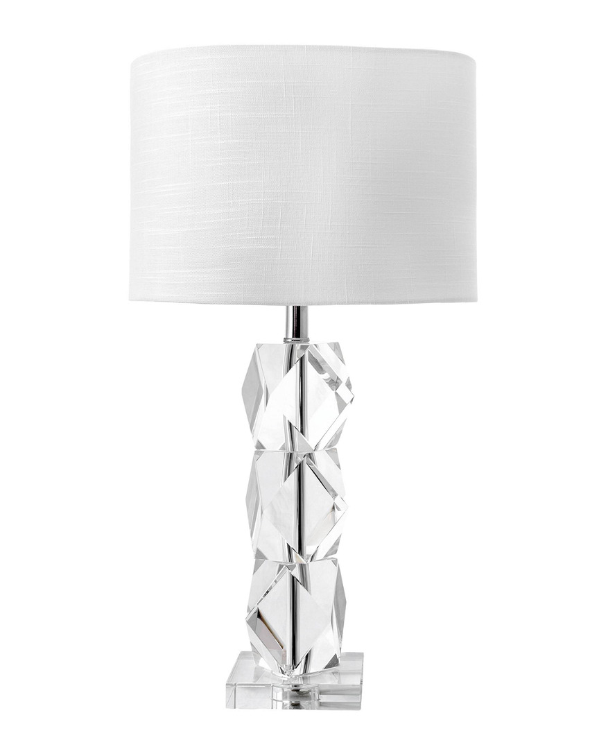 Nuloom 27in Crystal Nahla Faux Silk Shade Table Lamp