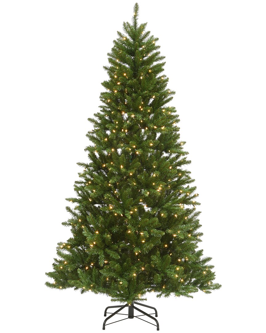 National Tree Company 9ft Peyton Spruce Tree With Clear Lights In Green