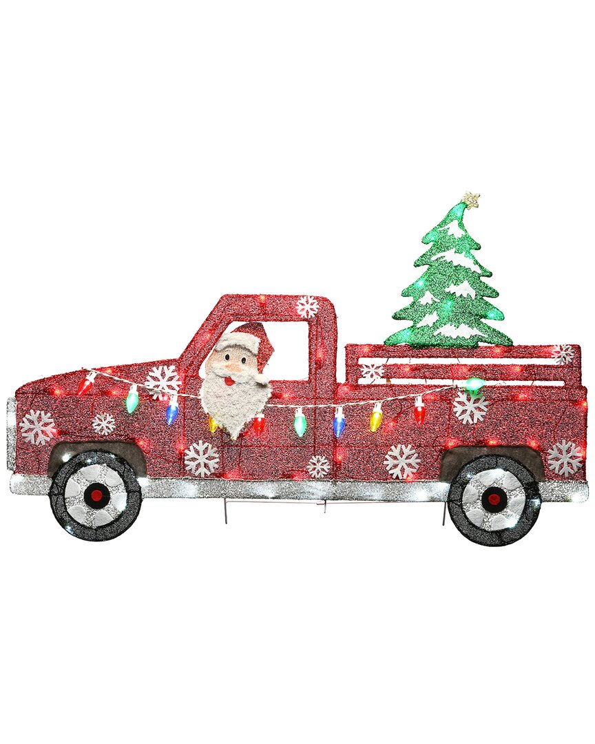 National Tree Company 27in Pre-lit Santain Truck In Red