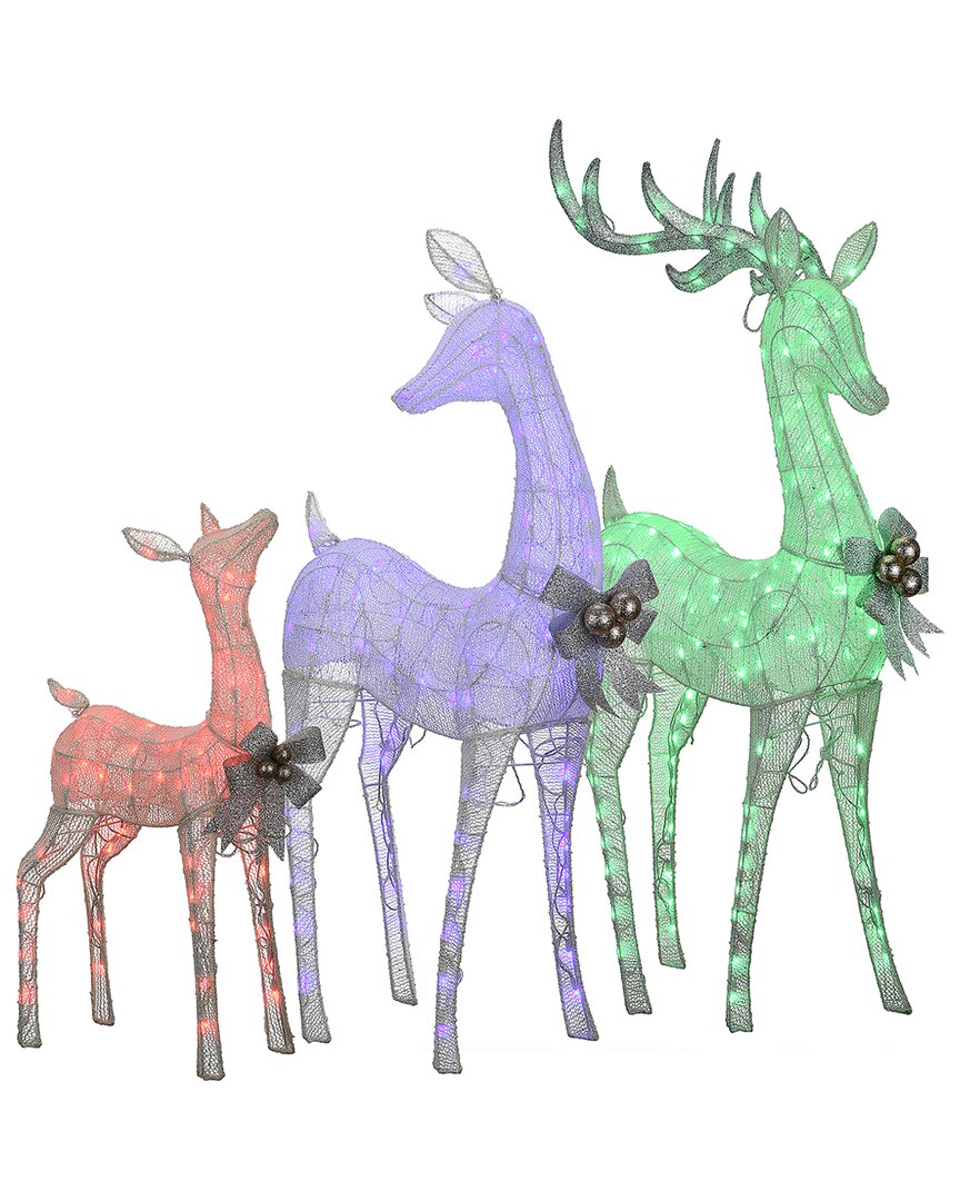National Tree Company Deer Family Assortment In White