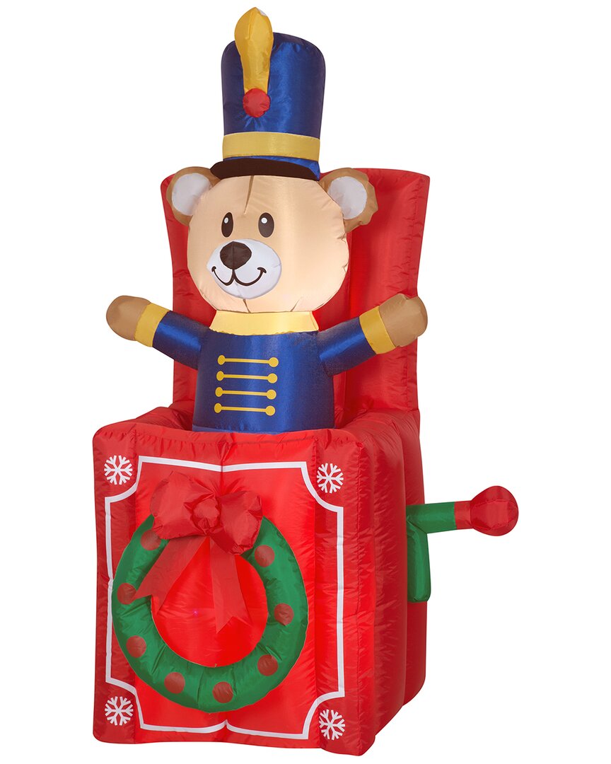 National Tree Company 5ft Inflatable Jack-in-the-box In Red