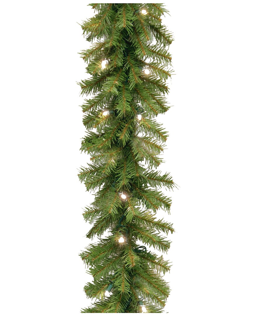 National Tree Company 9ft Norwood Fir Garland With Twinkly Led Lights In Green