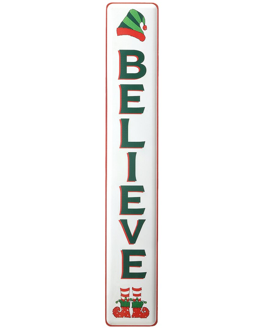 National Tree Company 47in Believe Vertical Holiday Wall Sign In White