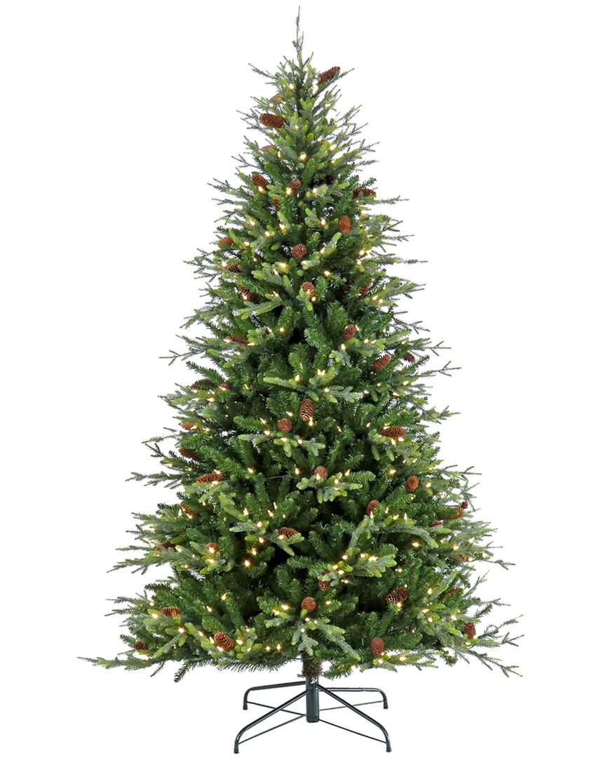 National Tree Company 7.5ft Pre-lit Wallace Pine Tree With Led Lights In Green