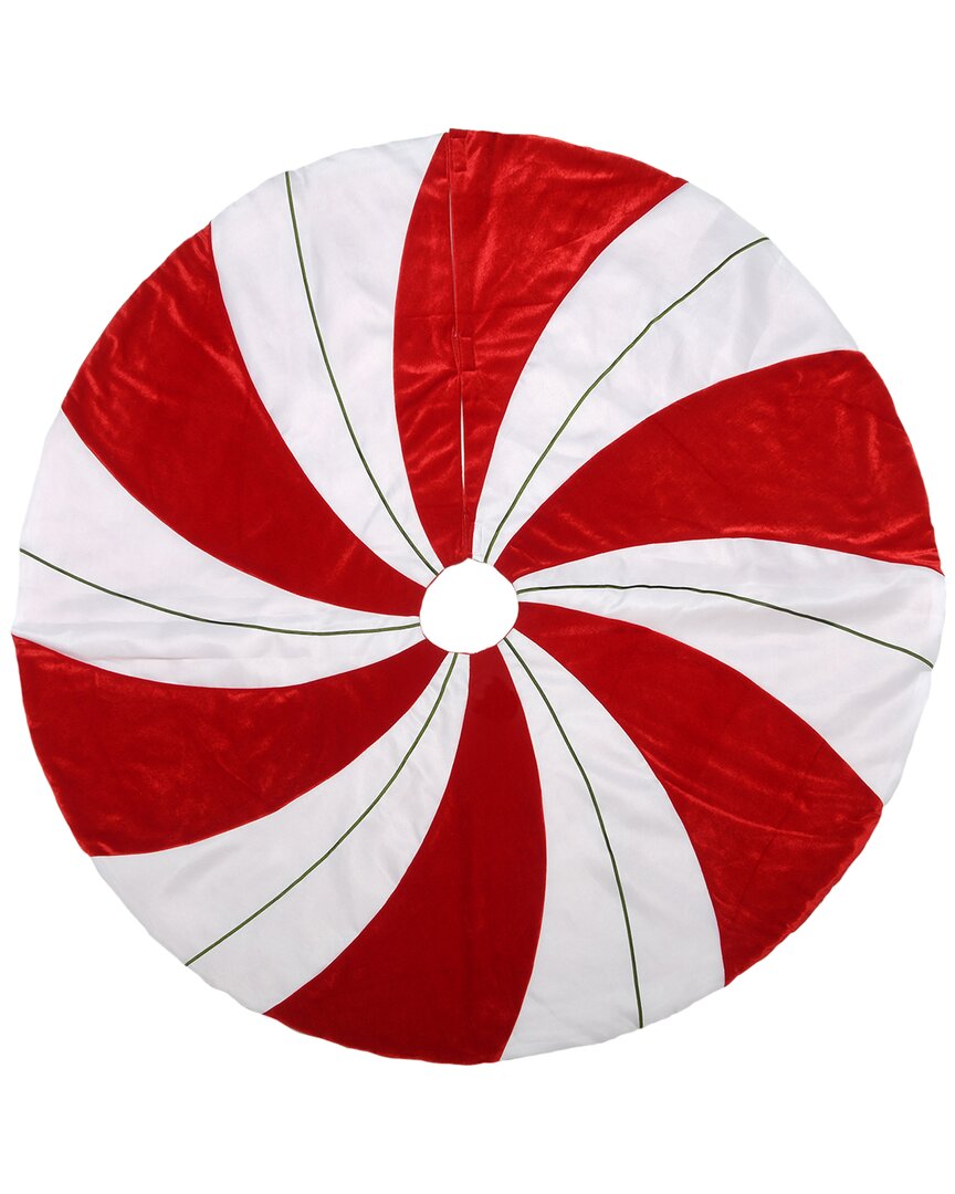 Shop National Tree Company 52in General Store Collection Peppermint Tree Skirt In Red