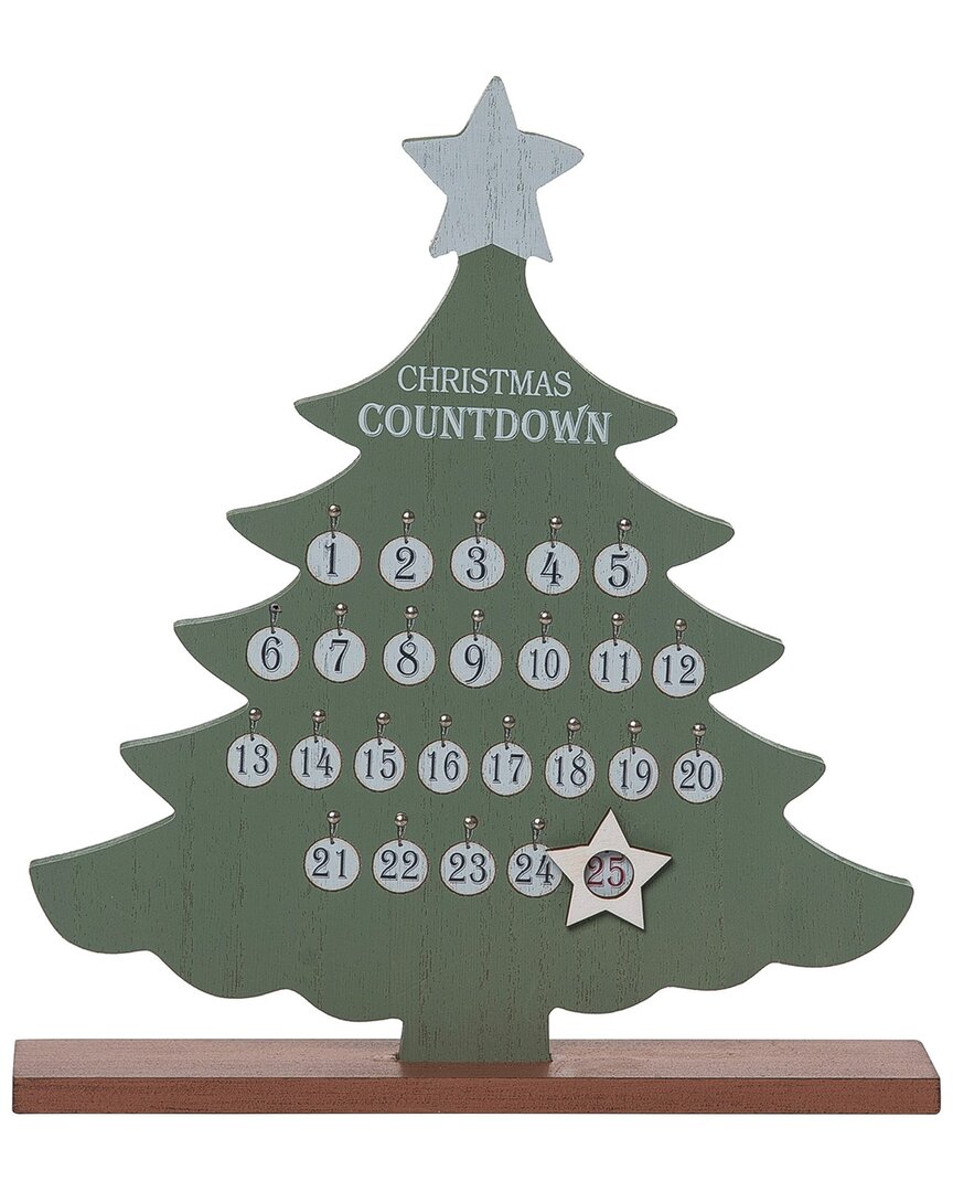 Transpac Wood 10.47in Multicolored Christmas Holiday Countdown Calendar Set Of 2