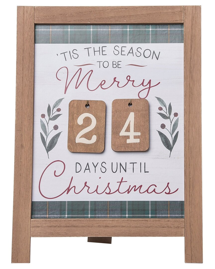 Transpac Wood 15.79in Multicolored Christmas Merry Countdown Set Of 13