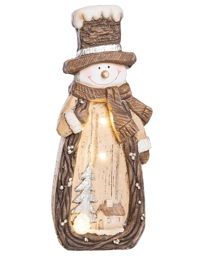 Transpac Resin 18in Multicolored Christmas Light Up Snowman/reindeer Decor