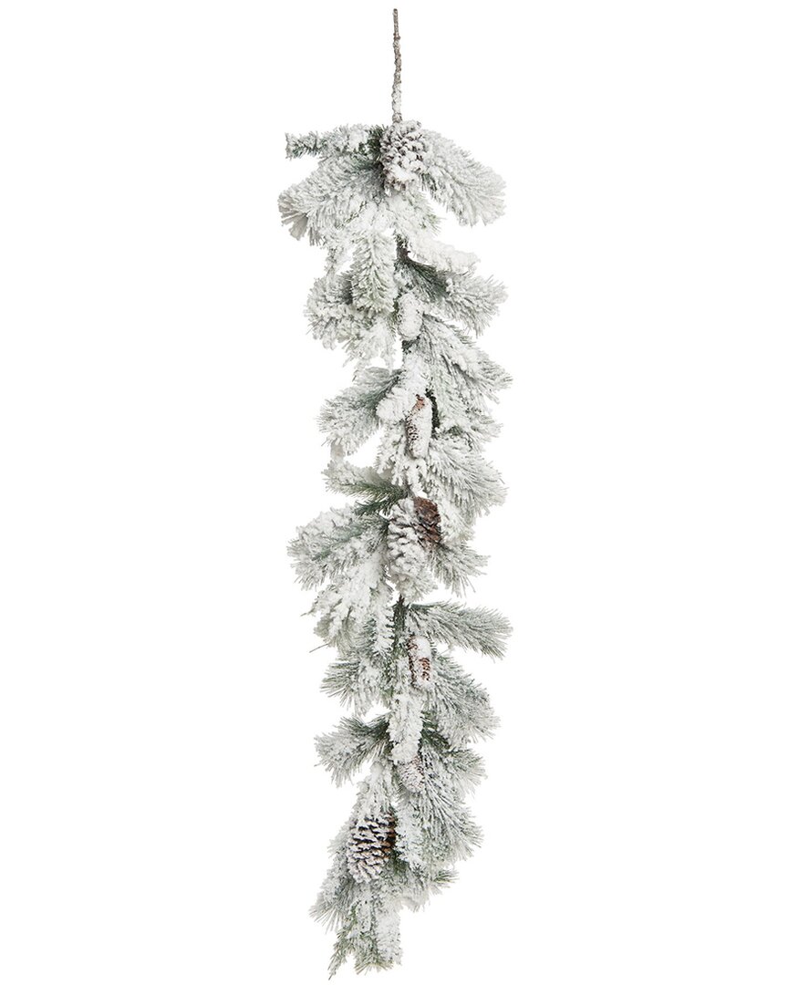 Transpac Artificial 60in Christmas Frosted Pine Garland In Green