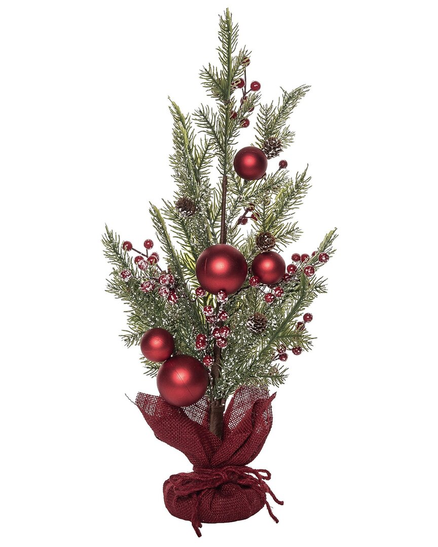 Transpac Artificial 24in Multicolored Christmas Berry Holiday Ornament Tree