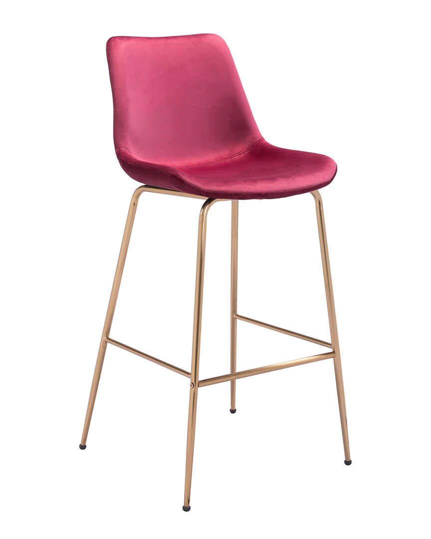 Zuo Modern Tony Bar Chair In Red