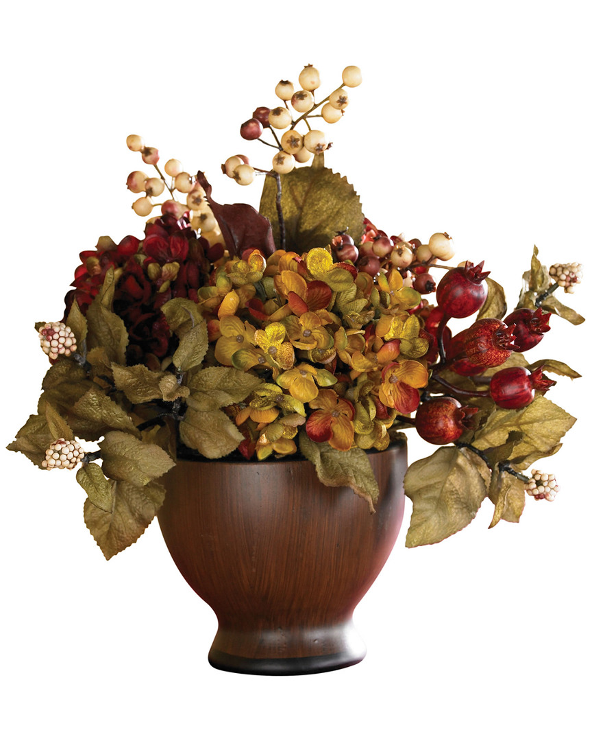 NEARLY NATURAL NEARLY NATURAL AUTUMN HYDRANGEA WITH VASE