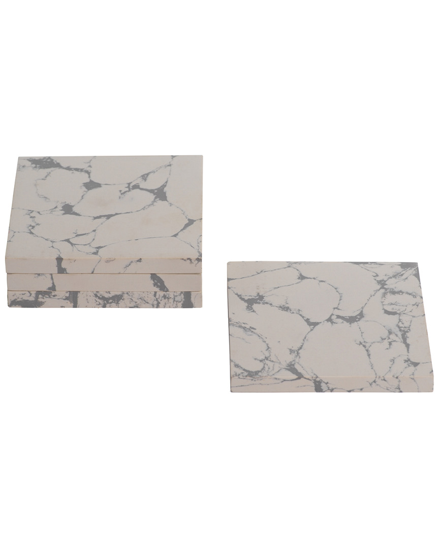 Zodax Stone Dust White Coasters