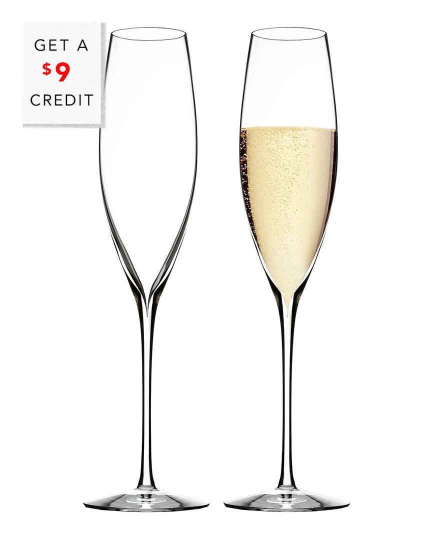 Waterford Elegance Set Of 2 Classic Flutes With $9 Credit