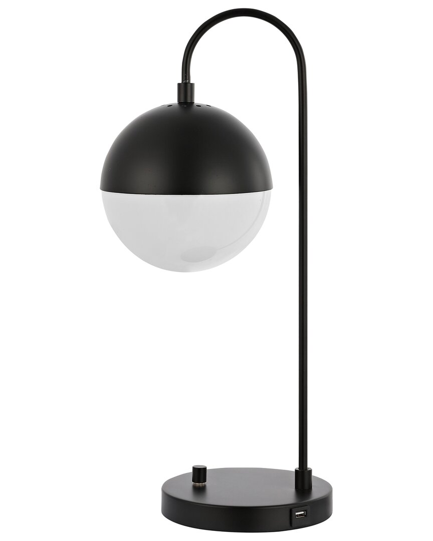 Safavieh Cappi Table Lamp With Usb Port In Black