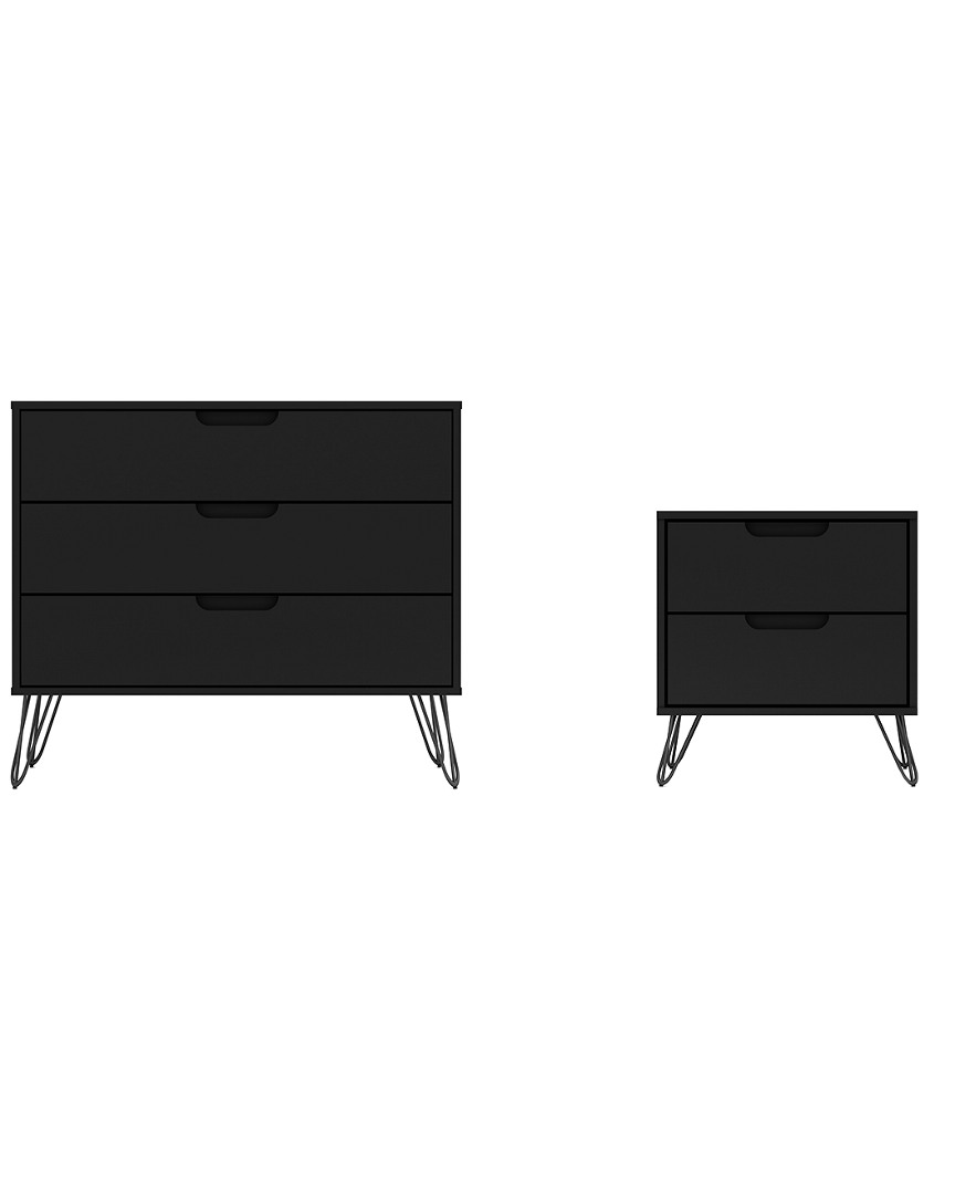 Manhattan Comfort Rockefeller Dresser & Nightstand Set