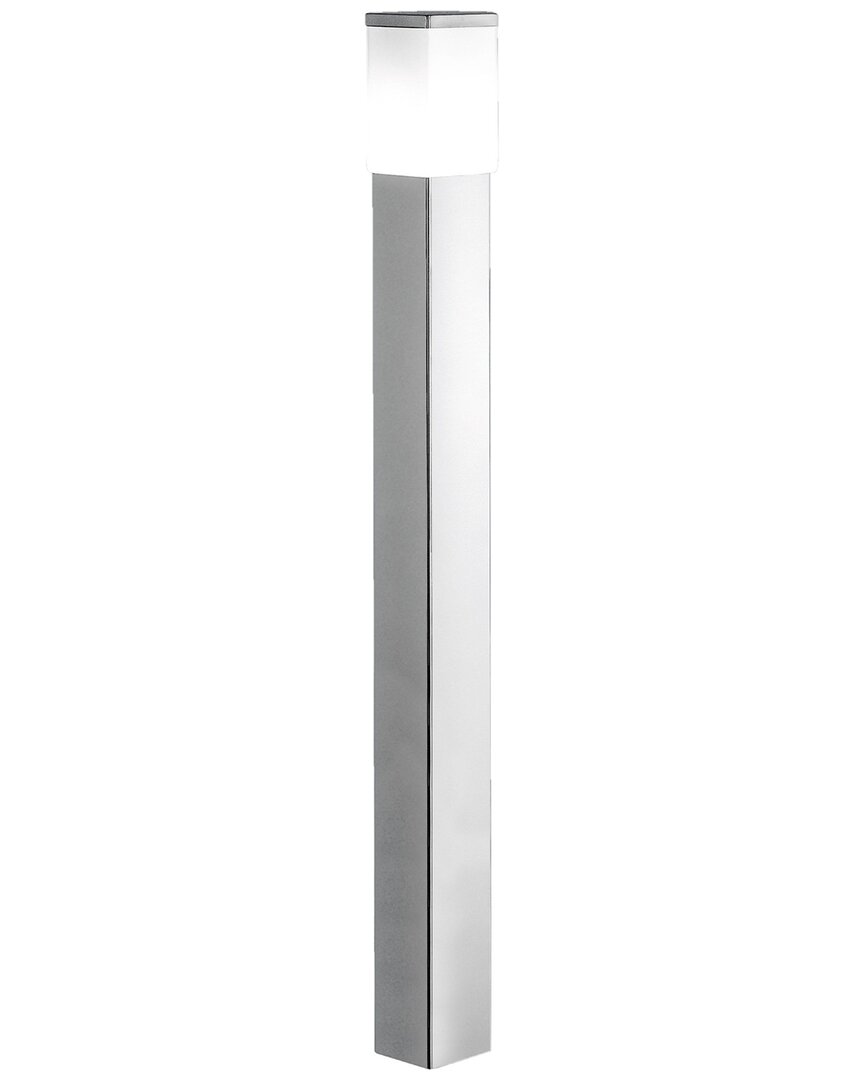 Eglo Calgary 1 Light Outdoor Post Light With Stainless Steel Finish & Opal Frosted Glass Shade