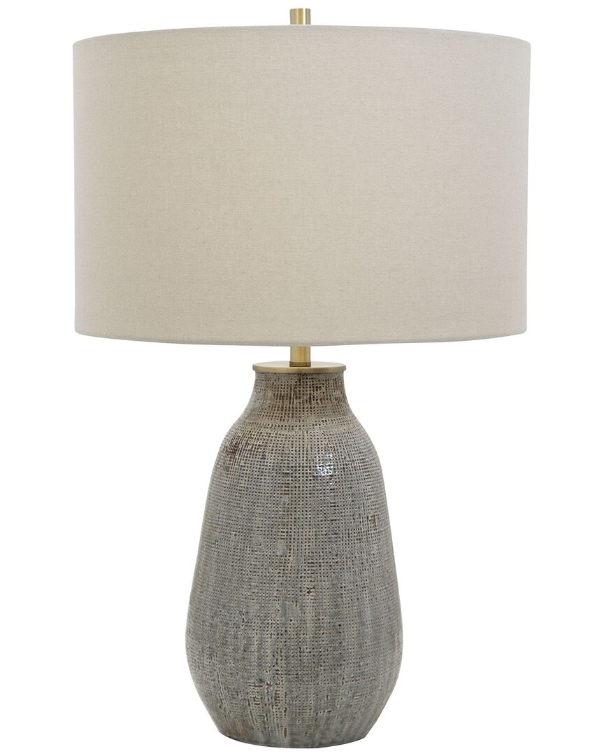 Uttermost Monacan Textured Table Lamp In Gray
