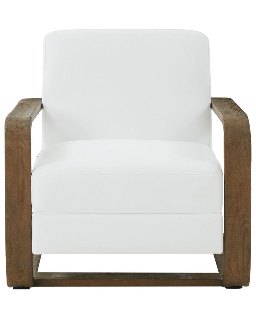 Safavieh Couture Jayshaw Wood Frame Accent Chair In White