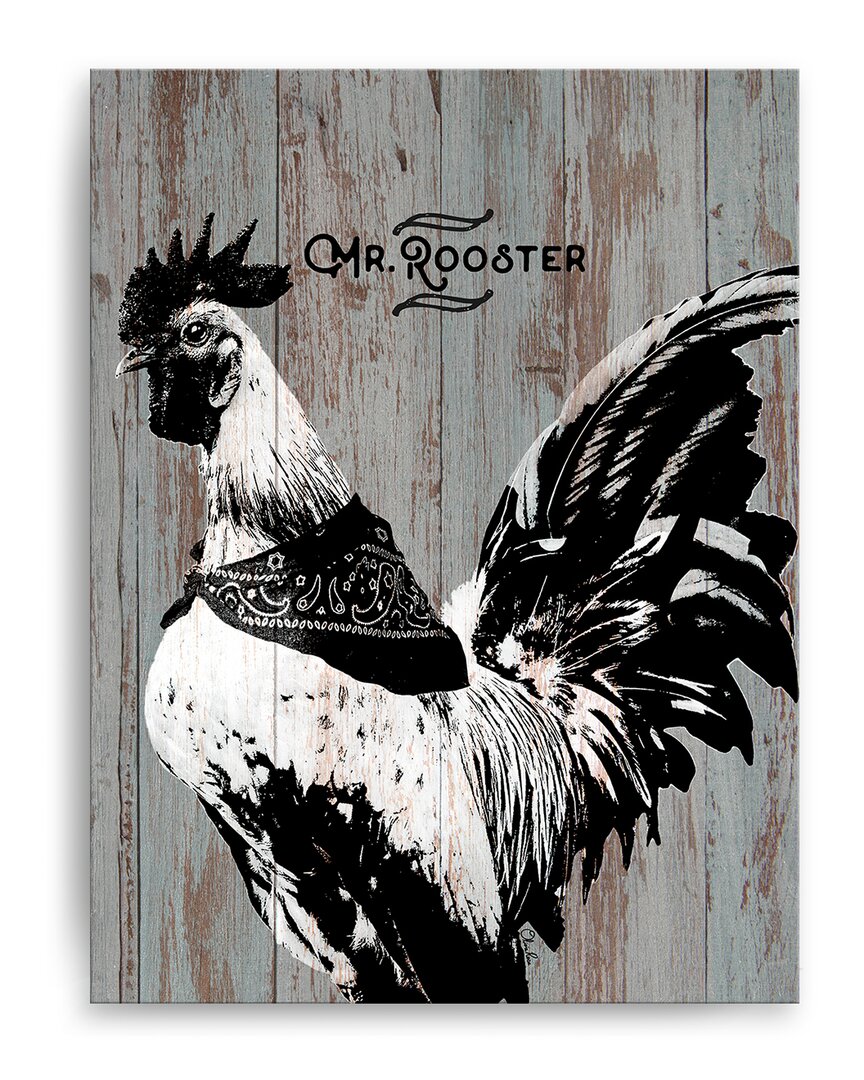 Ready2hangart Mr. Rooster Wrapped Canvas Wall Art By Olivia Rose