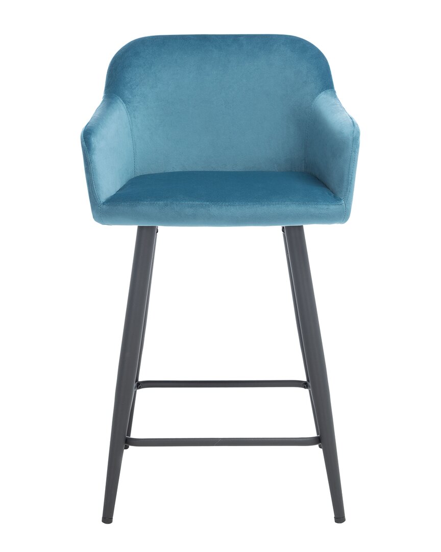 Shop Safavieh Cataleya Blue Counter Stool In Denim