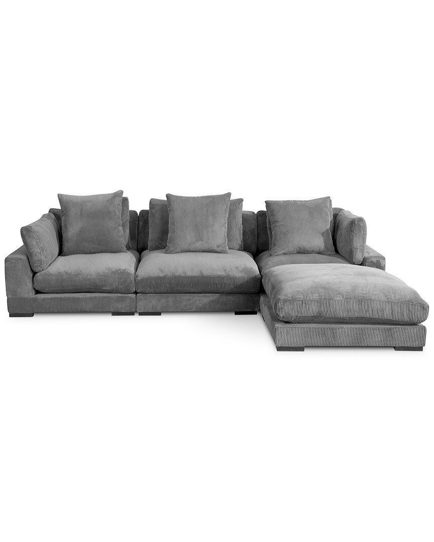 Moe's Home Collection Tumble Lounge Modular Sectional In Grey