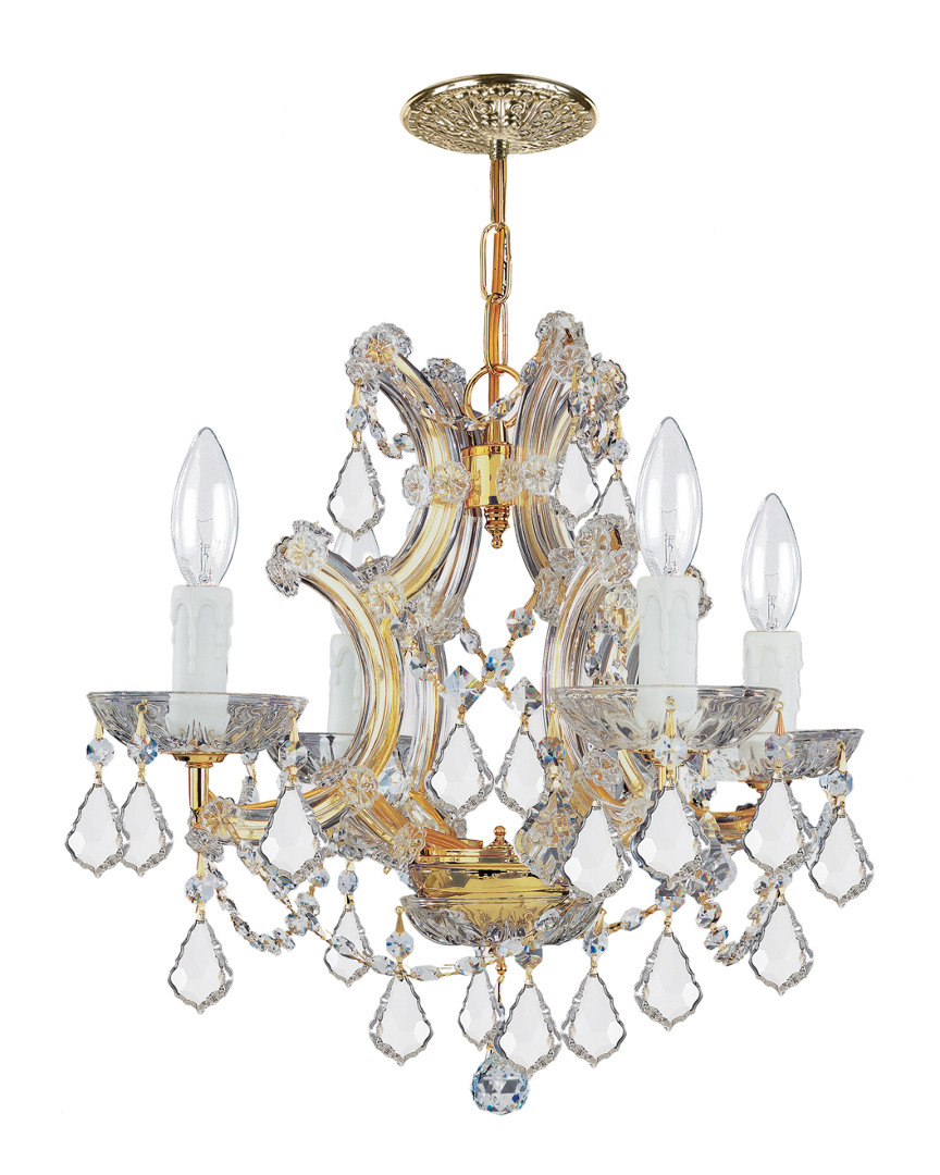 Crystorama 4-light Gold Maria Theresa Mini Chandelier