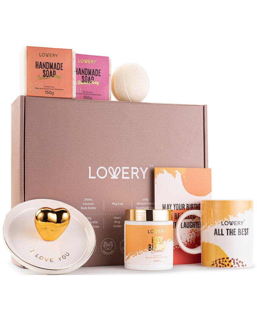 Lovery Happy Birthday Personalized Gift Box, 8pc Unique Self Care Relaxing Spa