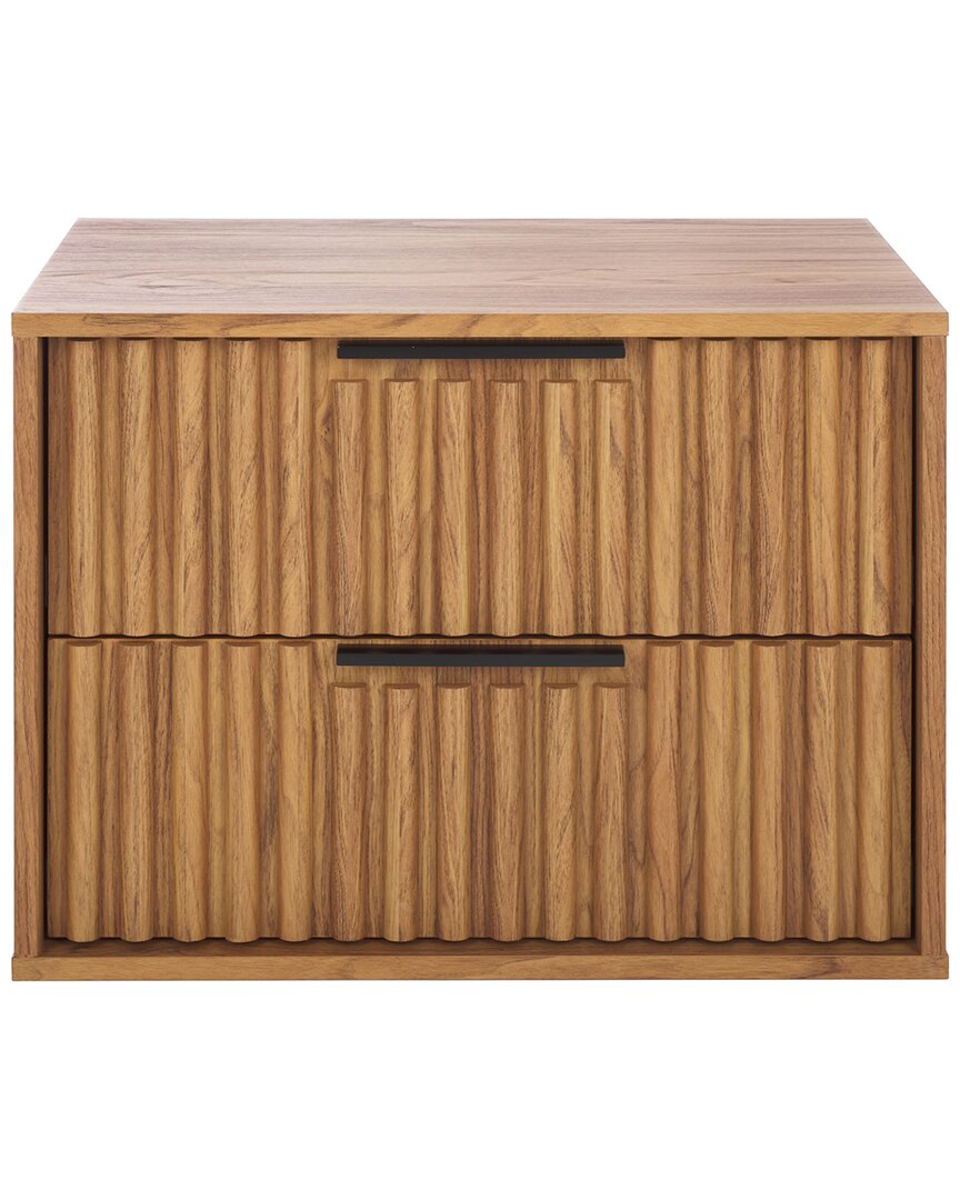 Safavieh Lylia 2-drawer Floating Nightstand In Brown