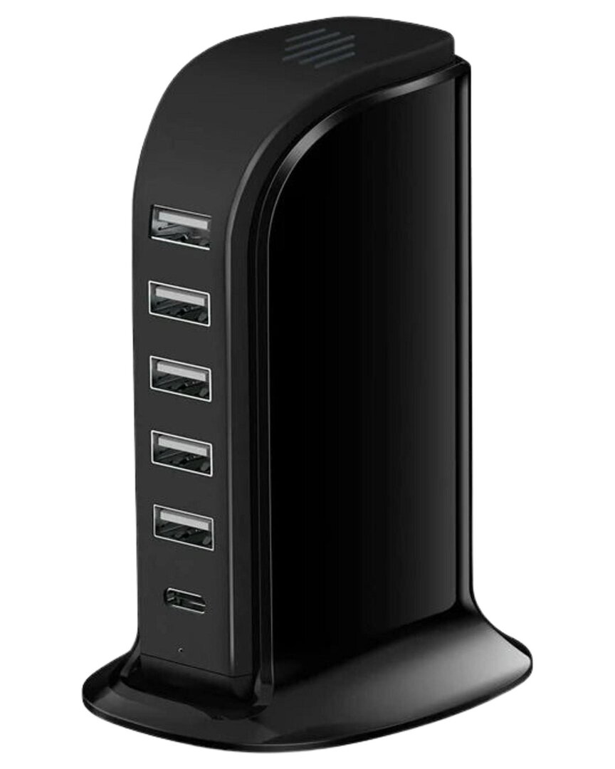 Kenro 6-in-1 Usb Charging Station In Black